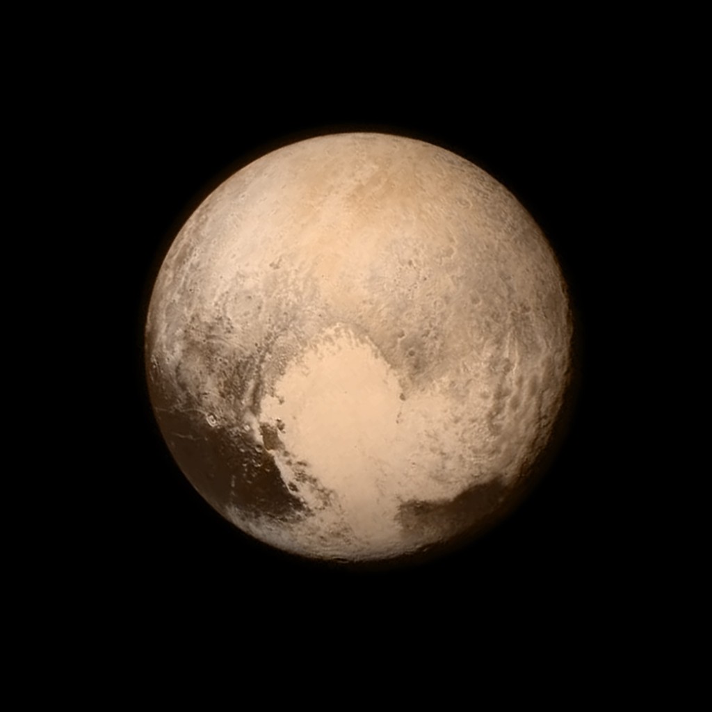 Salah satu hasil citra Pluto oleh Misi New Horizons. Sumber gambar: NASA.