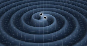 Ilustrasi aktivitas dua benda masif yang menghasilkan gelombang gravitasi. Sumber gambar: space.com
