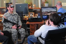 Penggunaan VR untuk terapi prajurit yang mengalami PTSD.