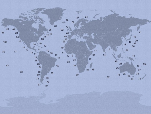 Global Resource of Pelamis Wave Energy Converter. Sumber gambar: http://www.pelamiswave.com/the-market